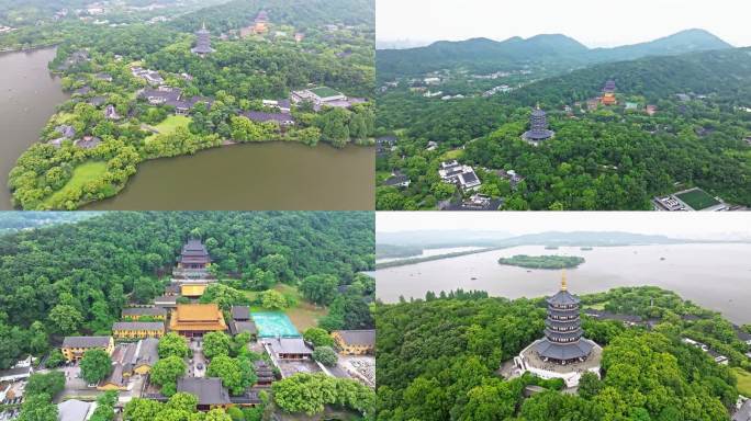 西湖雷峰寺航拍