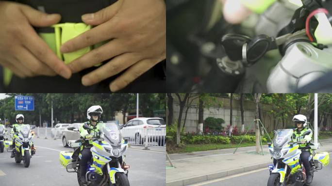 东莞交警铁骑实拍素材