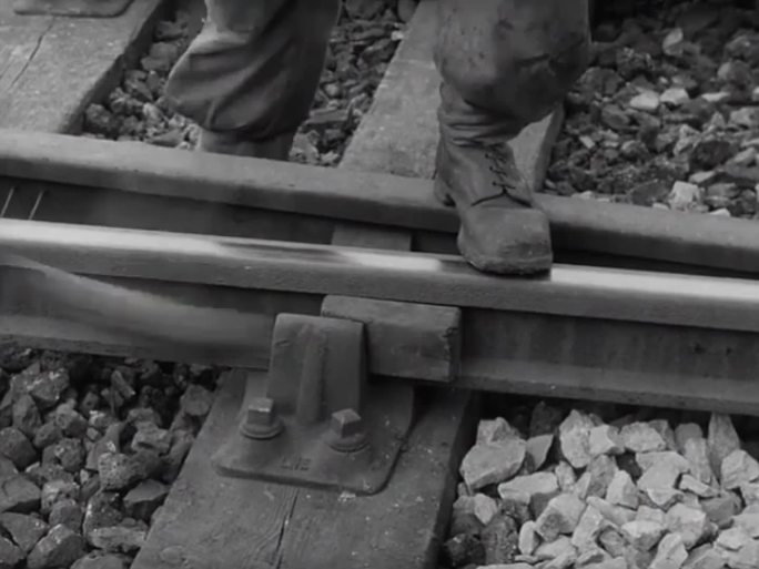 50年代铁路养护 日常轨道维护 铁路检修