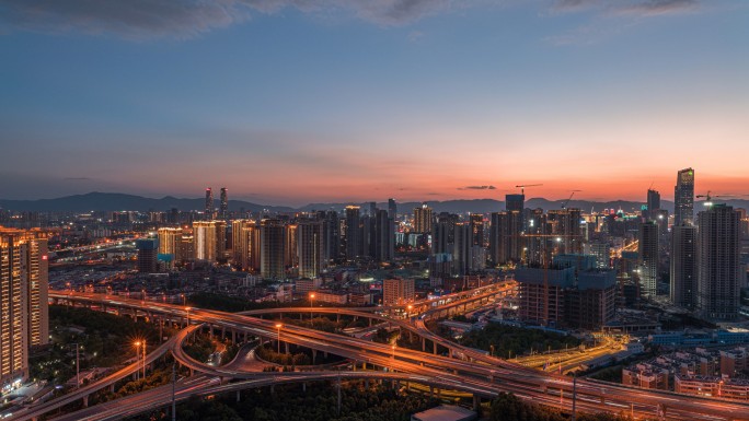 昆明菊华立交日转夜延时