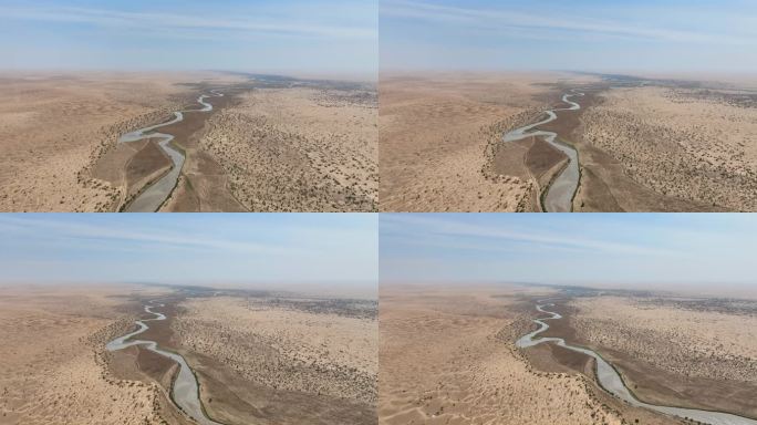 4K航拍新疆地区塔克拉玛干沙漠8