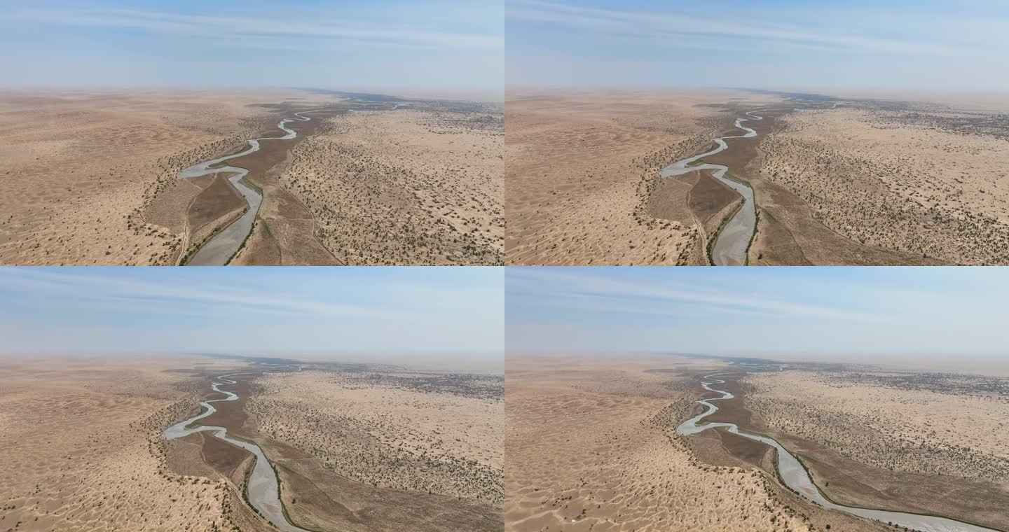 4K航拍新疆地区塔克拉玛干沙漠8