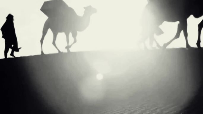 古代丝绸之路 骆驼驼队