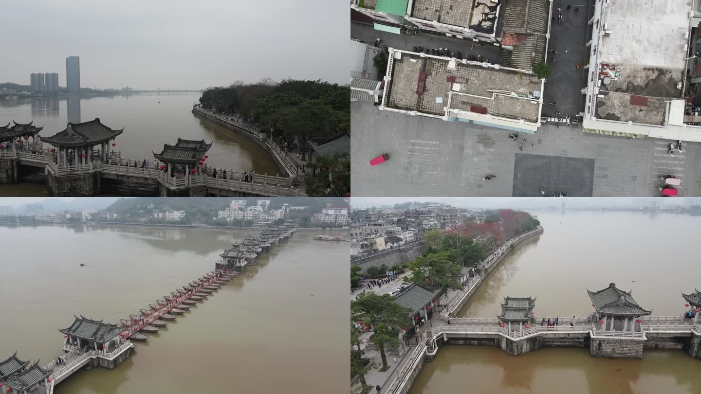 潮州广济桥航拍4K视频素材