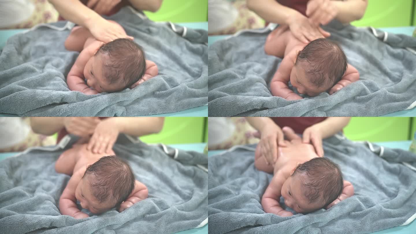 新生儿按摩，新生儿护理，宝宝按摩