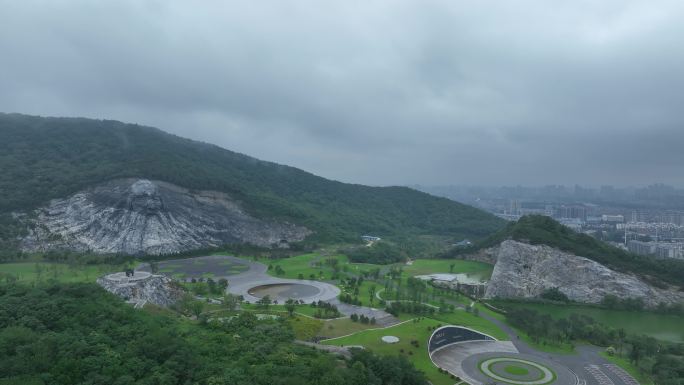 航拍襄阳大岘山生态旅游风景区云雾风光