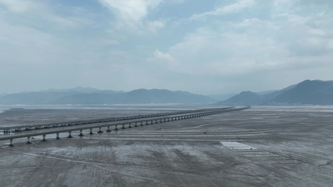 宁德滨海特大桥航拍跨海大桥沈海复线高速路