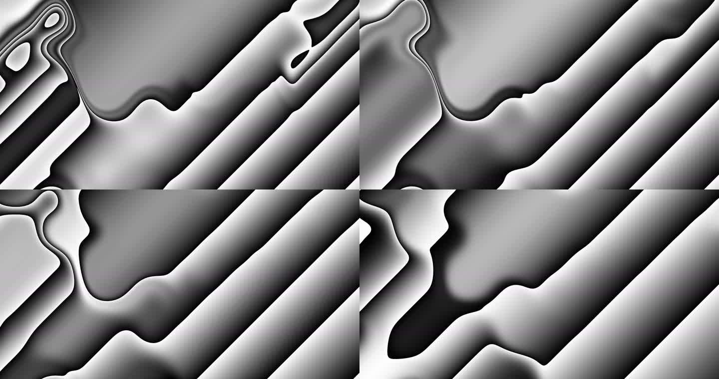 黑白动态贴图 黑白创意抽象纹理_视频素材