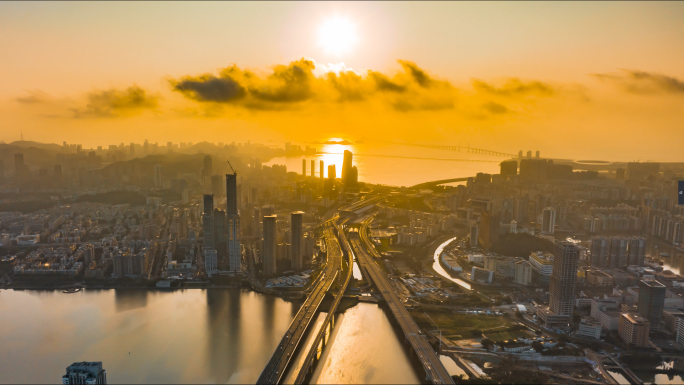 大湾区 港珠澳大桥日出