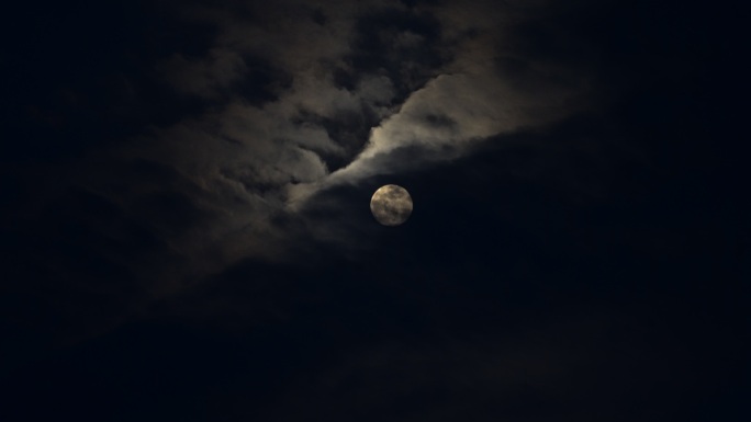 夜空高挂的月亮丨4K丨原创实拍