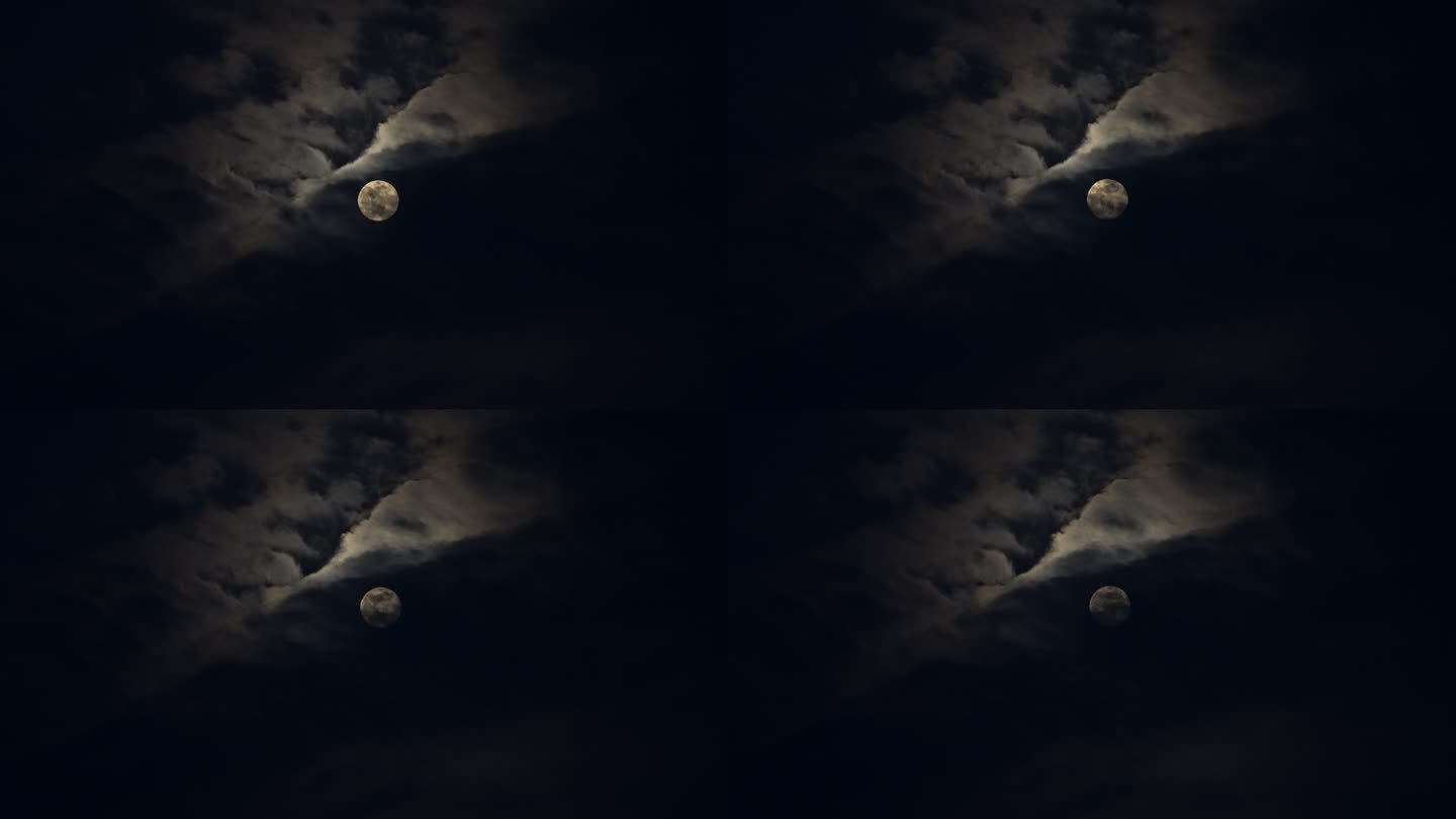 夜空高挂的月亮丨4K丨原创实拍