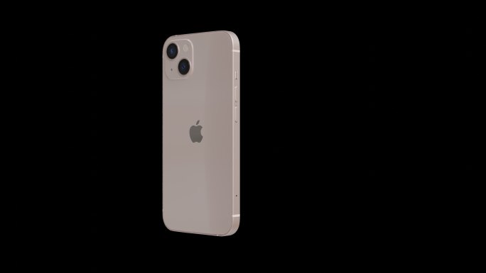 苹果iPhone 13粉色手机透明背景