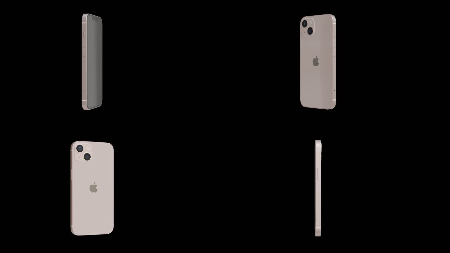 苹果iPhone 13粉色手机透明背景