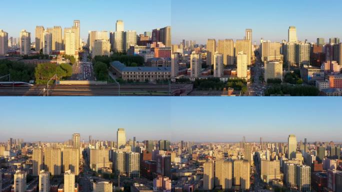 透过高铁看城市全貌后期调速更好看