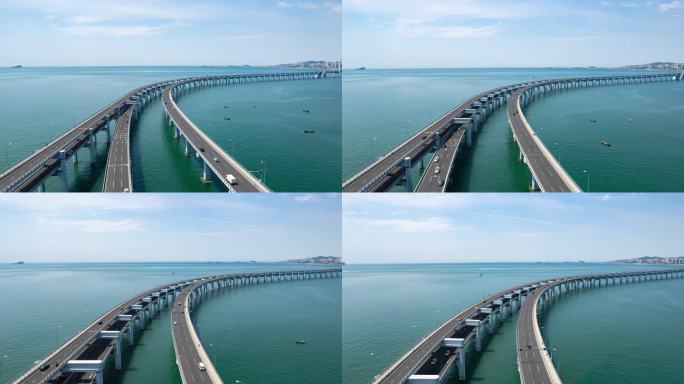 星海湾大桥延时航拍