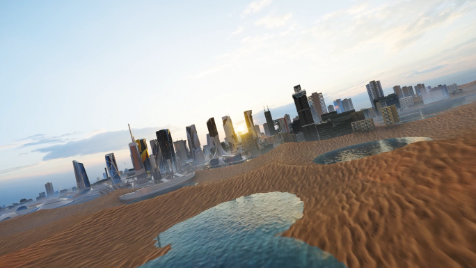 沙漠绿洲未来城市生长合集