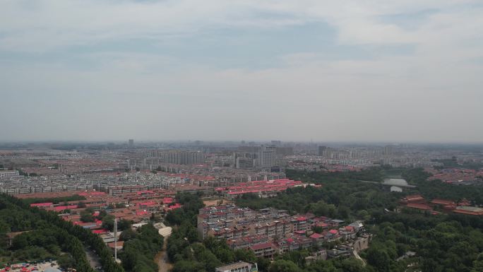 青州城市建筑风光航拍