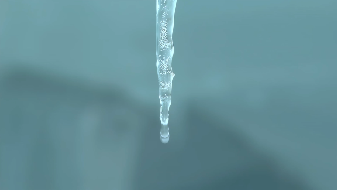 冰柱-融化特写冰锥