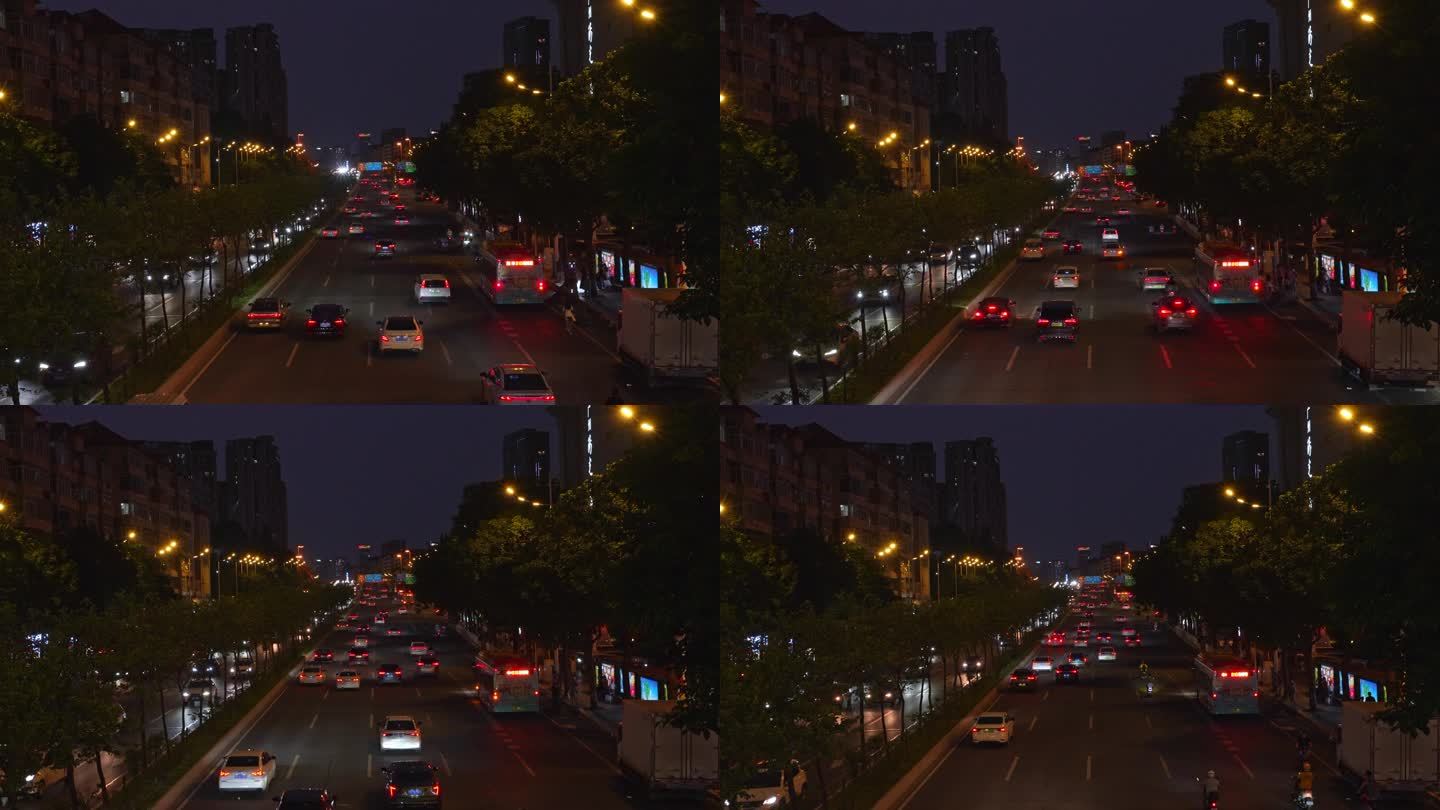 4K升格实拍夏天广州黄埔大道上的滚滚车流