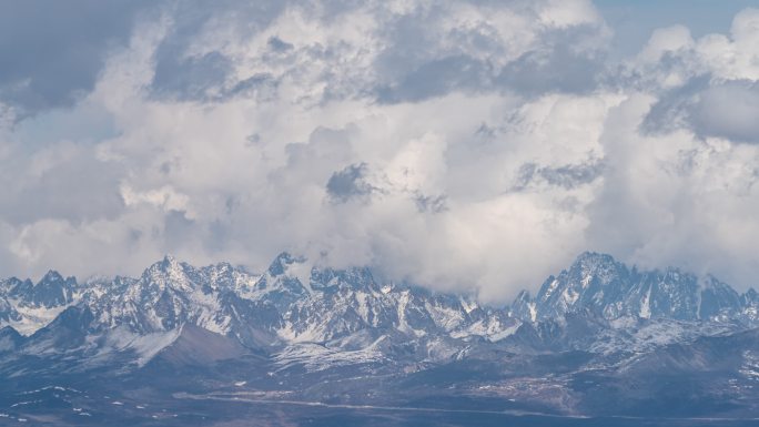 雪山延时摄影