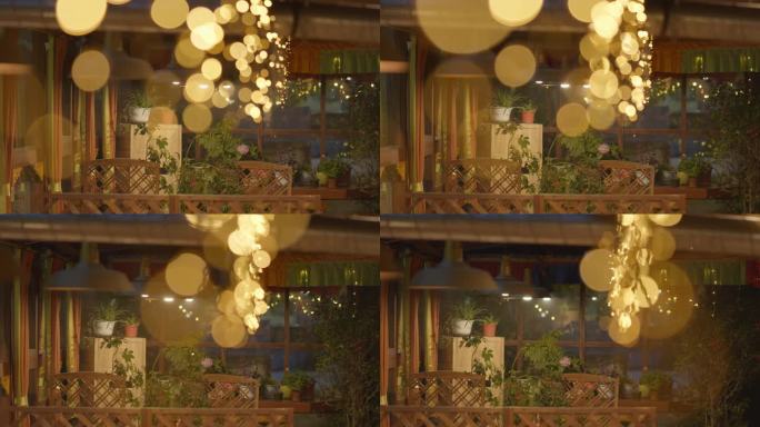 康定餐厅带有梦幻光斑环境素材