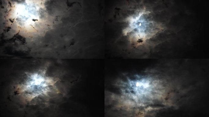 月夜月亮月色彩云追月