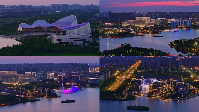 南通创新区紫琅湖紫琅新天地万豪酒店夜景