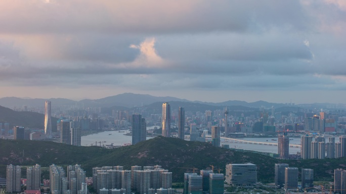 8k珠海/横琴金融岛/澳门夜景航拍延时