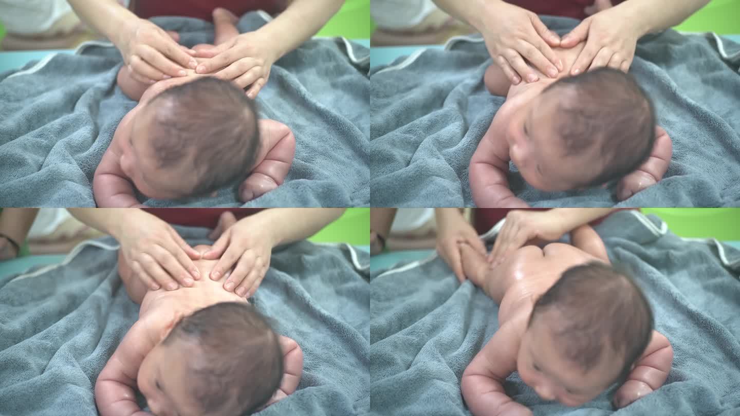 新生儿按摩，新生儿护理，宝宝按摩