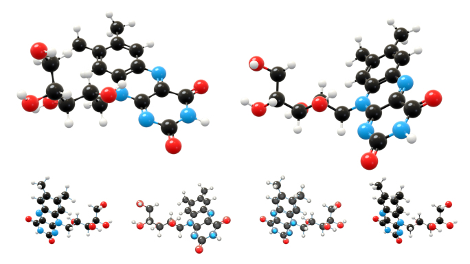 维生素B2分子模型