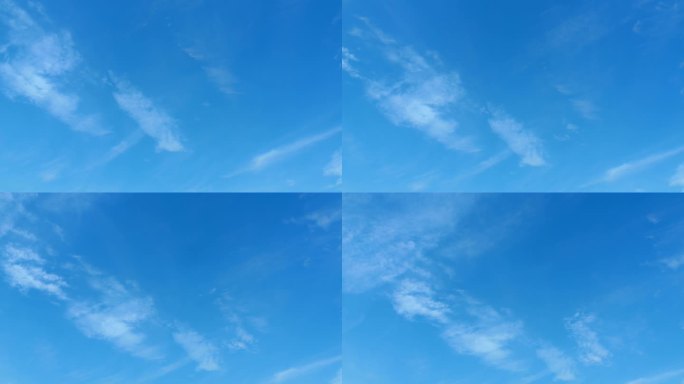 4k拍摄视频晴天蓝天天空白云延时素材