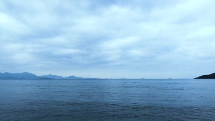 无边无际的大海 蓝天白云 海滩 看海