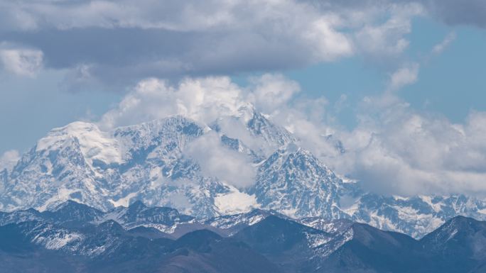 雪山延时摄影