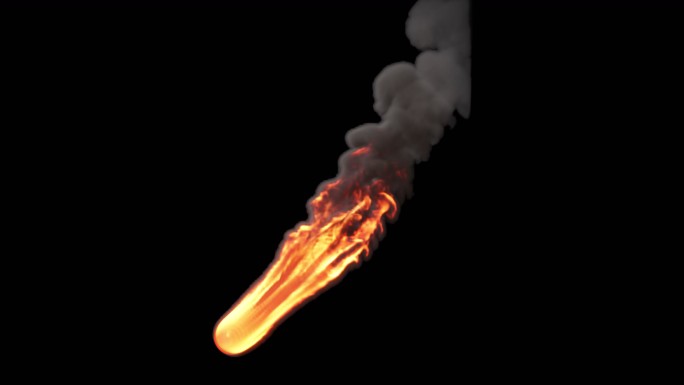 【通道】陨石 坠落 热量 火通道特效素材