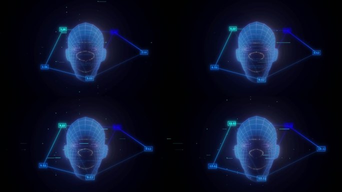 科技人物脸部扫描
