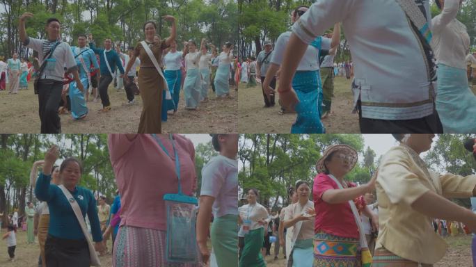 云南旅游德宏泼水节开幕式傣族舞蹈