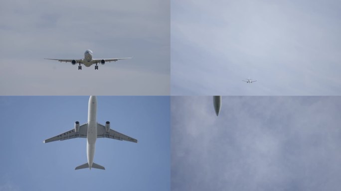 4K实拍飞机起飞落地航空航运空运