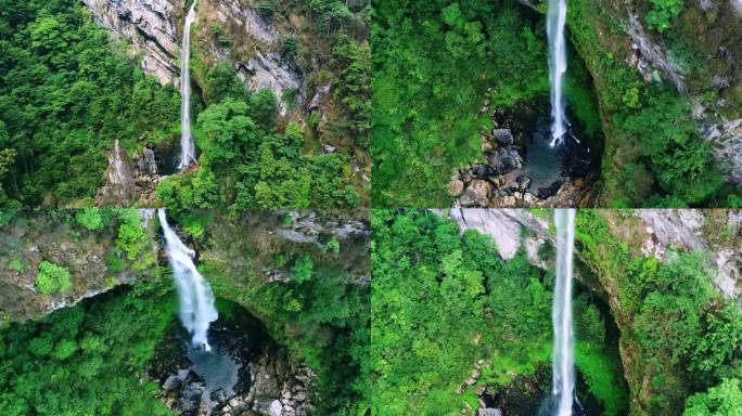 4k瀑布山林桂林广西水潭最美中国风景景区