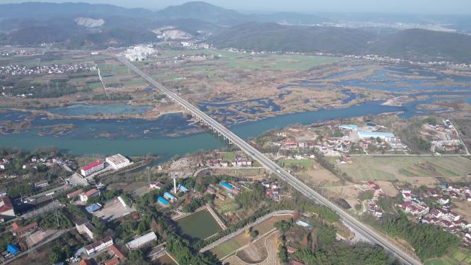 新农村 高速公路 河流  皖南 山区