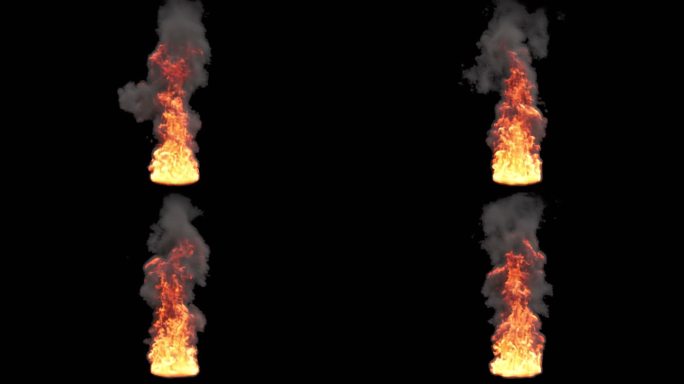 【通道】火 通道 特效 素材 火焰 火堆