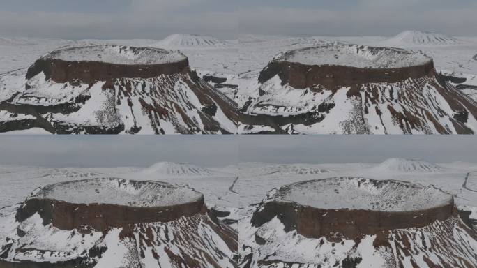 乌兰察布 乌兰哈达火山地质公园雪景