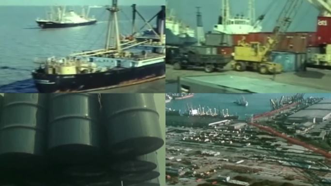 8090年代港口 集装箱 码头货运