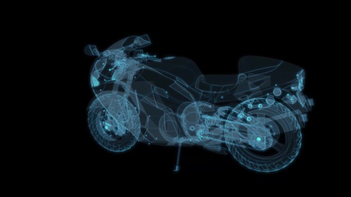 摩托车电车科幻透明 交通工具机车飙车年轻