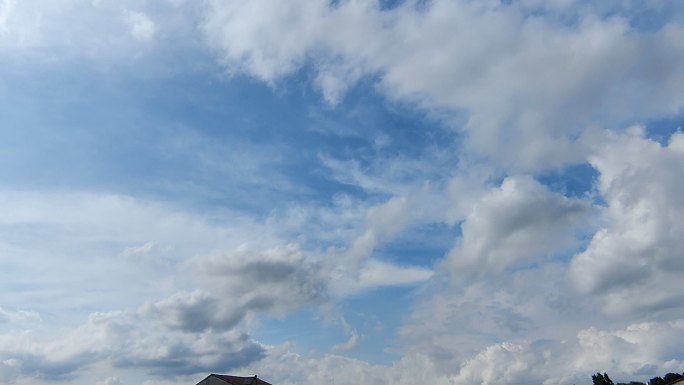 天空云延时蓝天白云小清新云朵蓝色天空白云