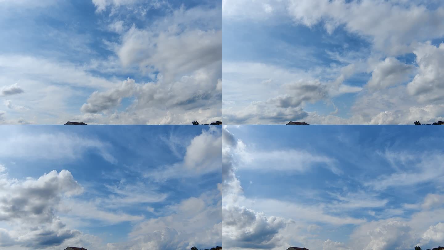 天空云延时蓝天白云小清新云朵蓝色天空白云