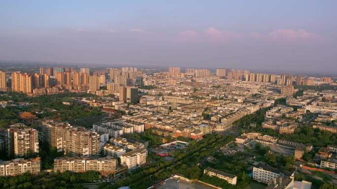 什邡城市大景航拍