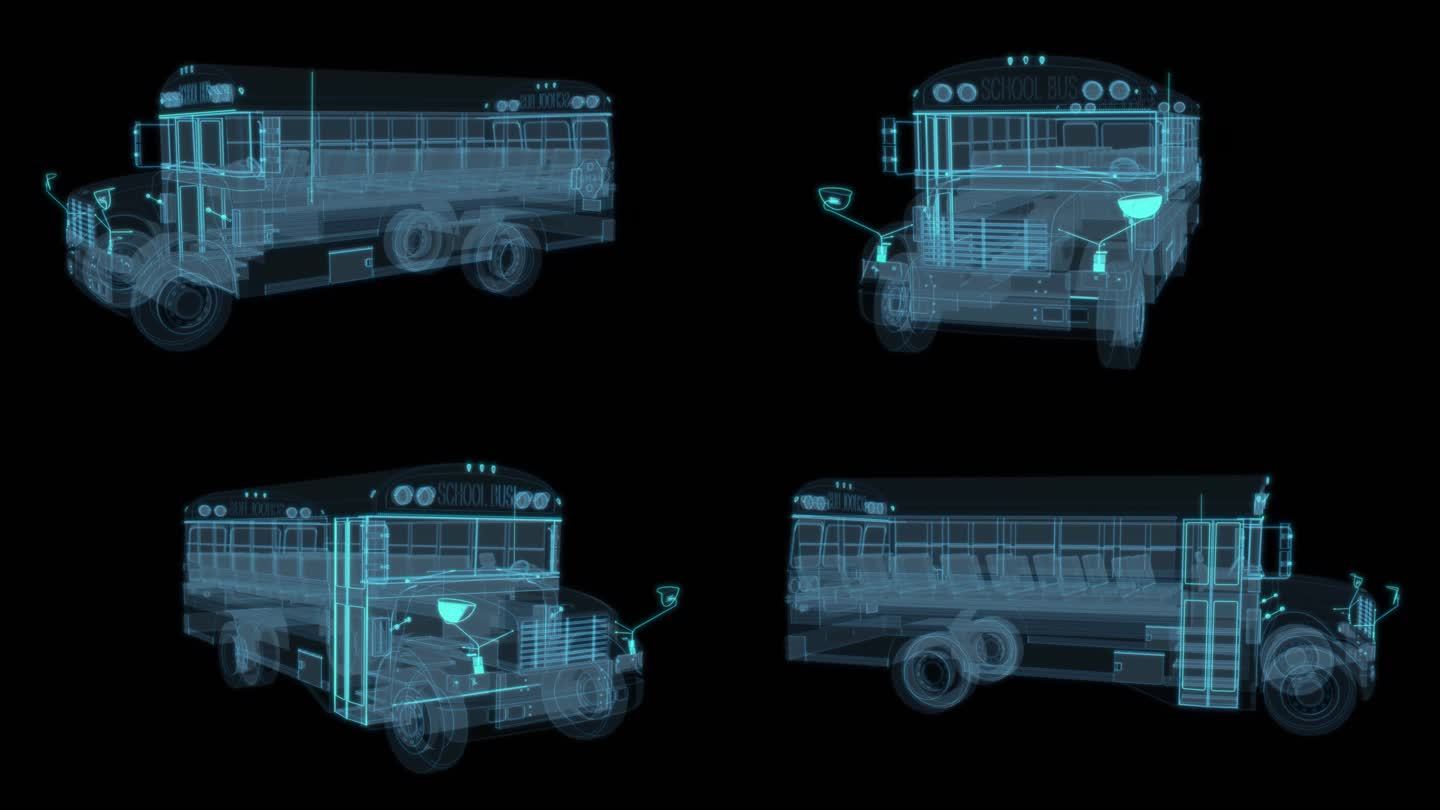 大卡车 货车科幻透明 交通工具货车运输车
