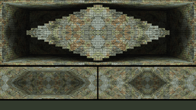 【裸眼3D】文化石肌理墙波形方块空间矩阵