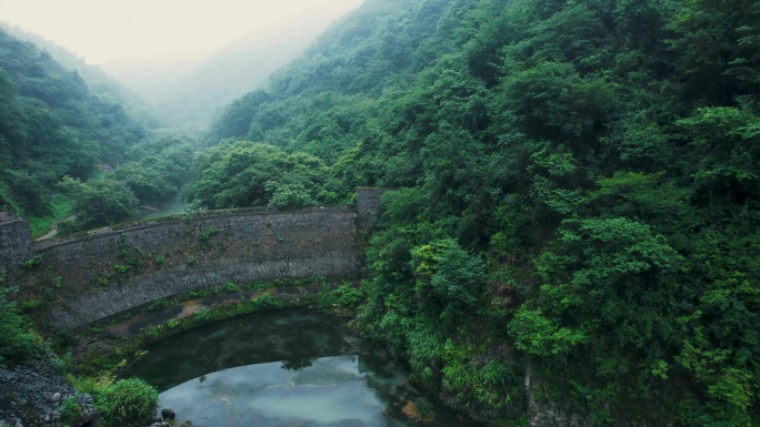 武汉户外旅游赤壁小九寨航拍4k