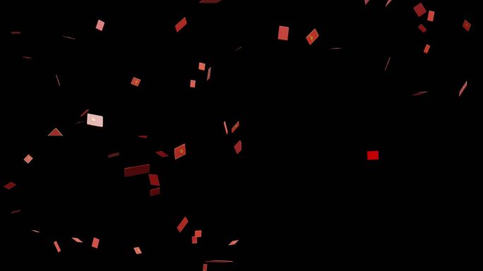 红包撒落（4K 透明通道）